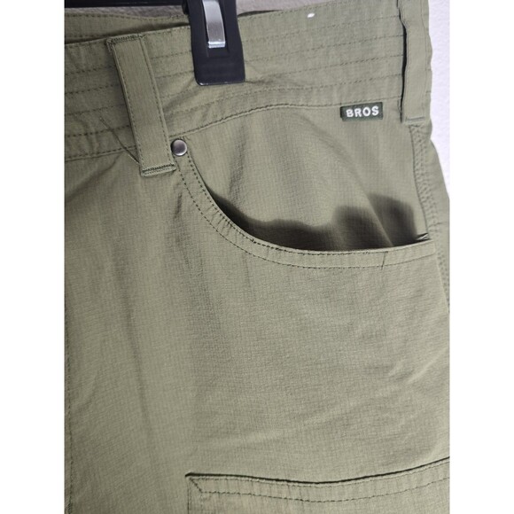 Howler Brothers Waterman’s Work Shorts 36 Olive Green Ripstop Nylon Stretch NWOT - Picture 9 of 12